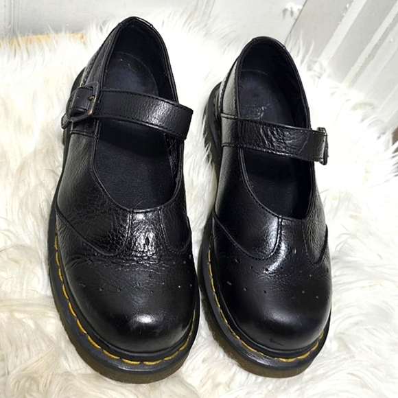 Dr Martens Maryjane Black Vintage Platform Dress Shoes Size 6M - Picture 1 of 7